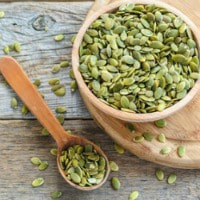 Raw pumpkin seeds used for natural deworming of puppies